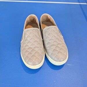 Steve Madden Quilted Slip-On Sneakers in Taupe